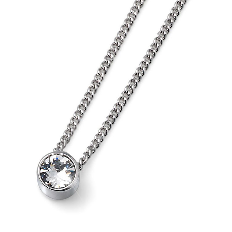 OLIVER WEBER - Colgante Simple small rodio cristal