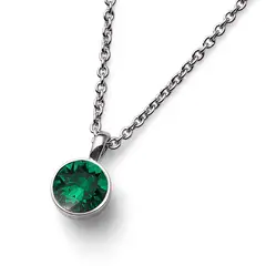 OLIVER WEBER - Colgante Uno rodio emerald