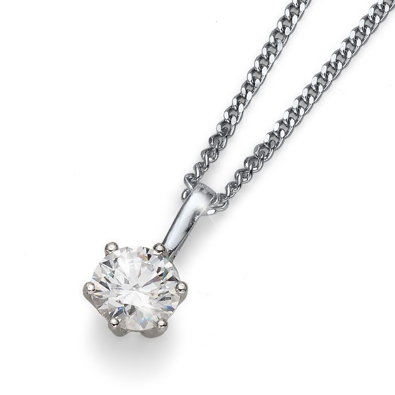 OLIVER WEBER - Colgante Brilliance Large 925AG rodio cristal