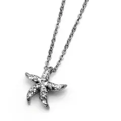 OLIVER WEBER - Colgante Sea Starfish rodio cristal