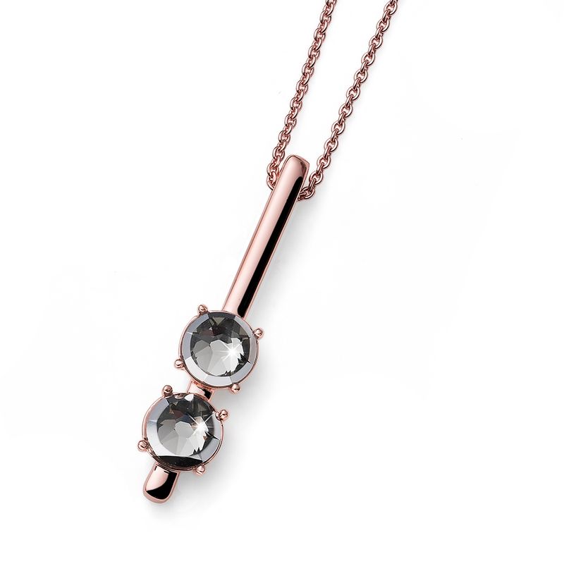 OLIVER WEBER - Colgante Rimmed RG black diamond