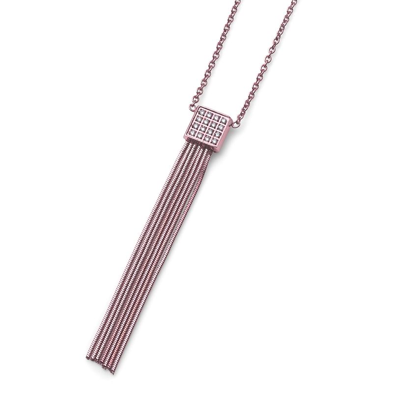 OLIVER WEBER - Colgante Trip Steel CZ rosegold