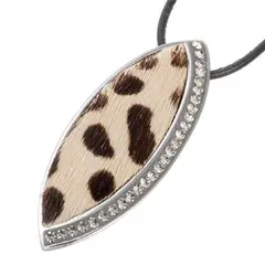 OLIVER WEBER - Colgante Tigre 925 AG rodio beige**