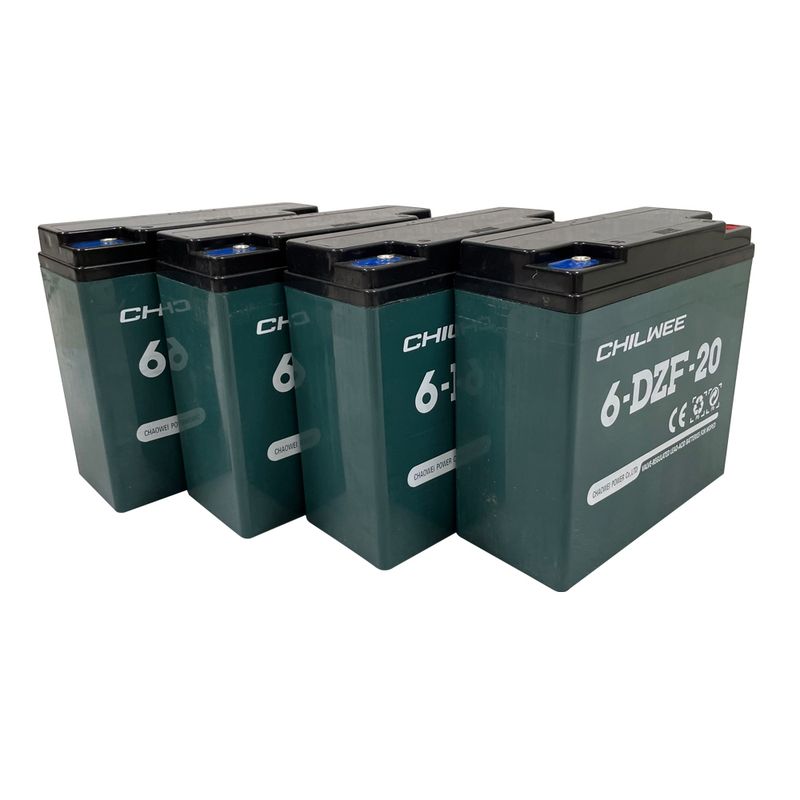 GENERICO - Pack x4 Baterias Triciclos Eléctricos 20Ah