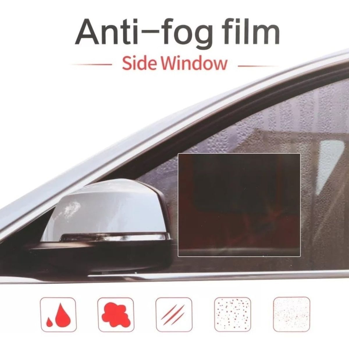 GENERICO - Pack X2 Laminas Antiempañantes Cuadradas