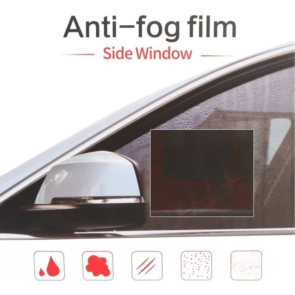 GENERICO - Pack X2 Laminas Antiempañantes Cuadradas