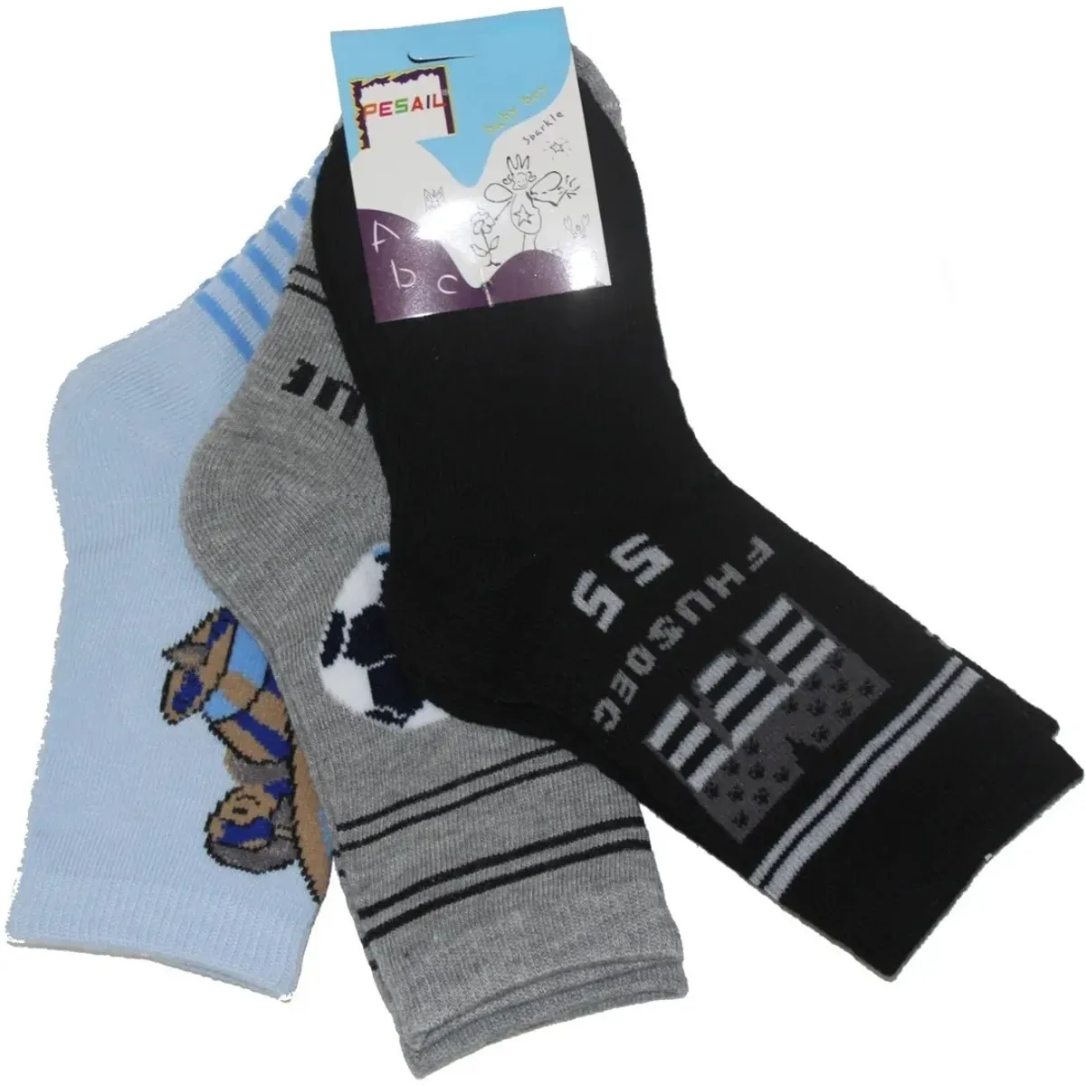 GENERICO - 12 Pares De Calcetines De Algodon Para Niños