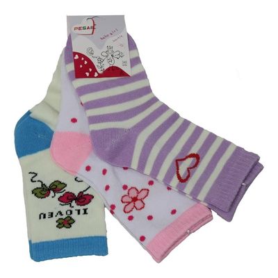 Imagen 2 del producto 12 Pares De Calcetines De Algodon Para Niñas