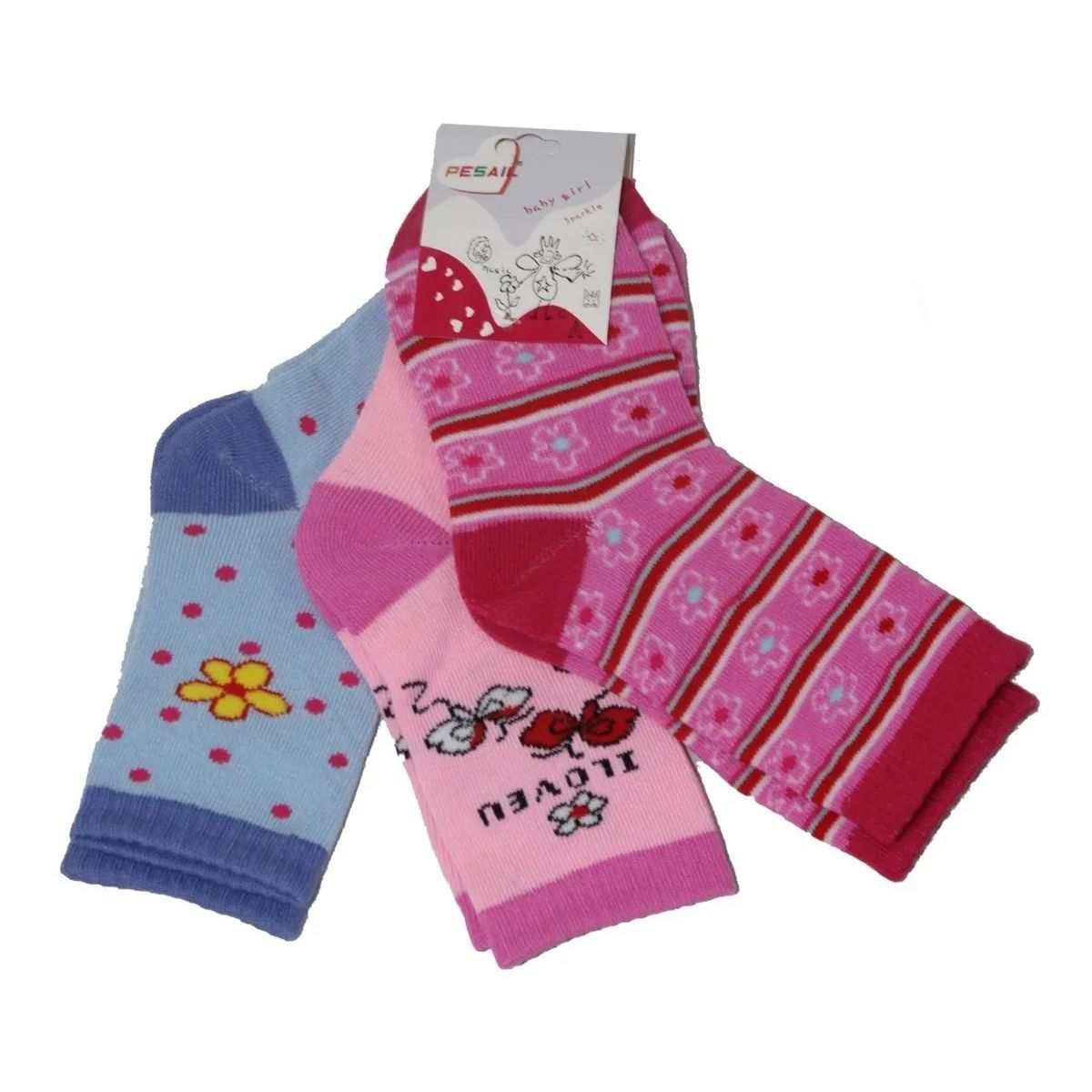 GARSIL - 12 Pares De Calcetines De Algodon Para Niñas