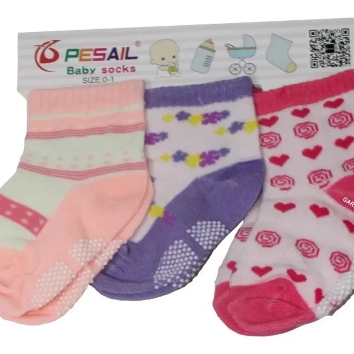 GARSIL - 12 Calcetines Para Bebé Con Antideslizantes - Niño / Niña