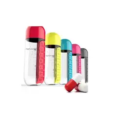 ESHOPANGIE - Botella De Agua 600ml  Pastillero Organizador De Pastillas