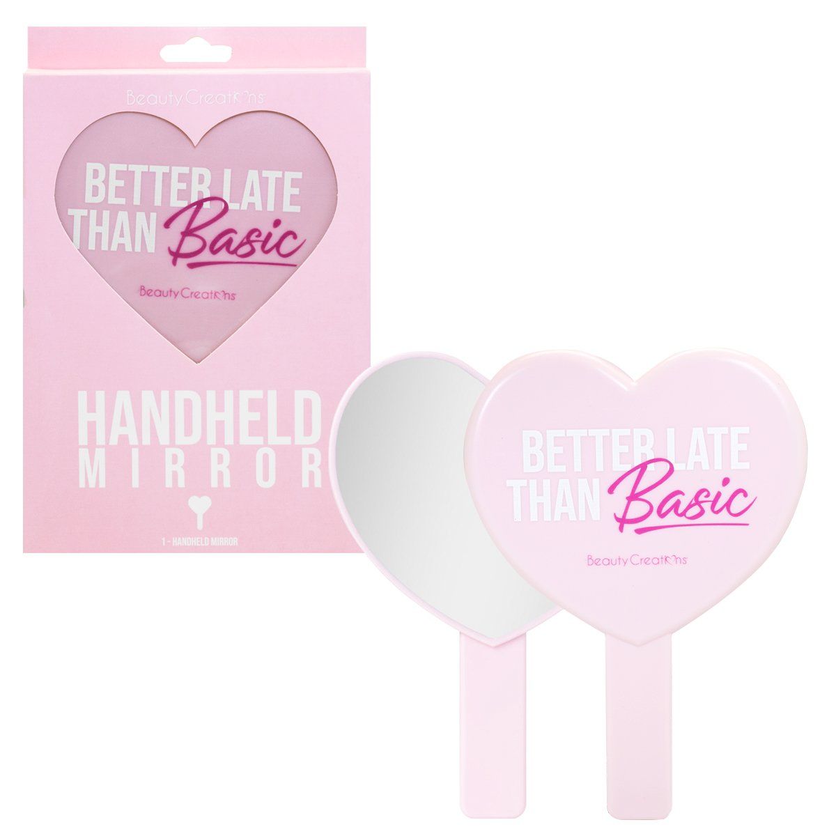 BEAUTY CREATIONS - Espejo De Mano En Forma De Corazón - Beauty Creations