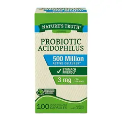 NATURE'S TRUTH - Probióticos Acidophilus - 100 Cápsulas