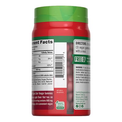 Imagen 2 del producto Gomitas de Vinagre de Manzana 600mg 75 Gomitas Veganas