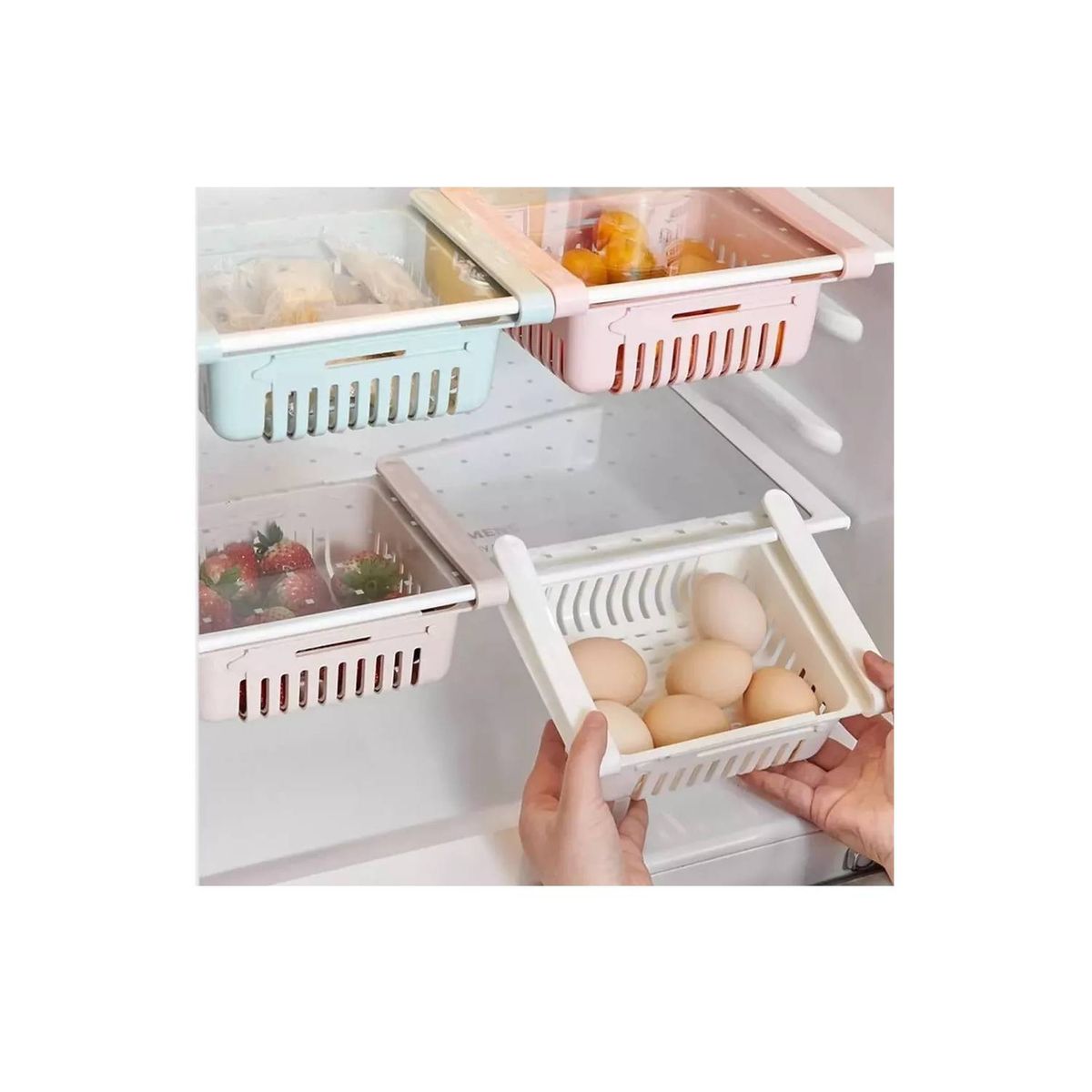 GENERICO - Pack 4 Organizador Refrigerador , Gavetas Refrigerador