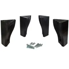 CIC - Kit de 4 patas para cama europeo Rosen/ Flex/Cic negro