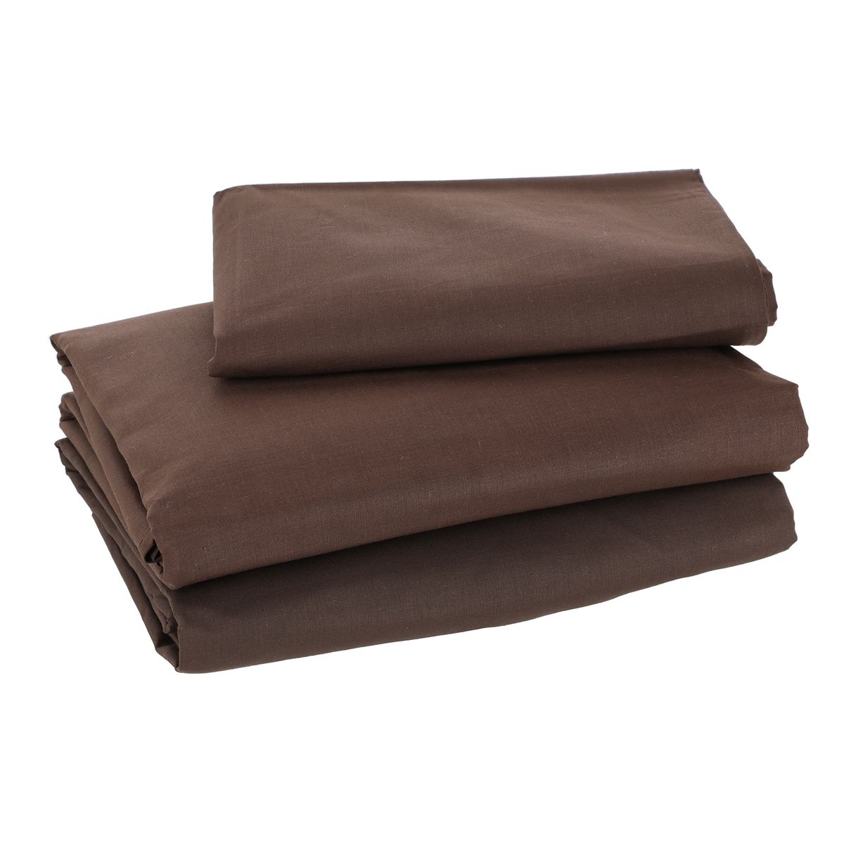 SUEÑO BLANCO - JUEGO DE SABANAS LISO  2 PLAZA  CAFE