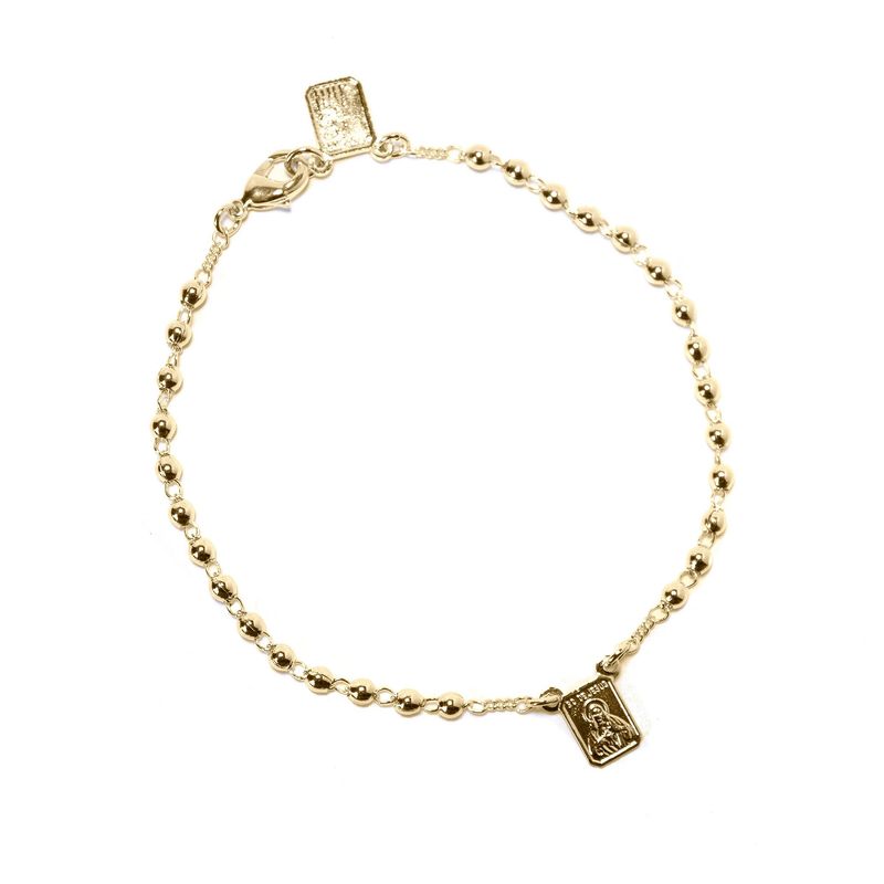 ANDREA COGGIOLA JOYAS - Pulsera Escapulario Enchapada Oro 18K