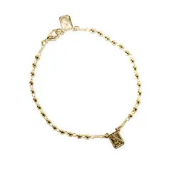 ANDREA COGGIOLA JOYAS - Pulsera Escapulario Enchapada Oro 18K