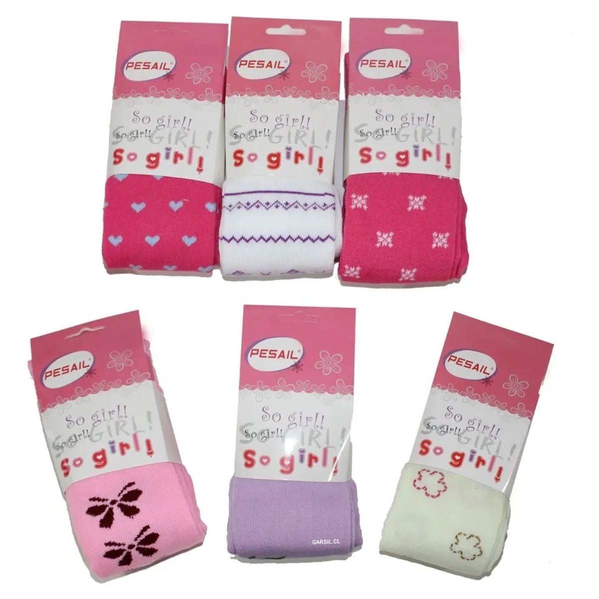 GARSIL - 6 Pantys De Algodon Diseños Para Niñas