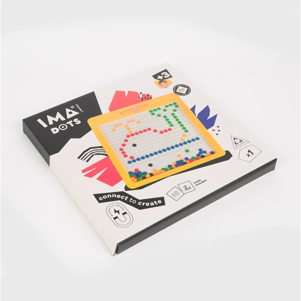 BRAINTOYS - Tablero magnético IMADOTS amarillo - Imanix by Braintoys