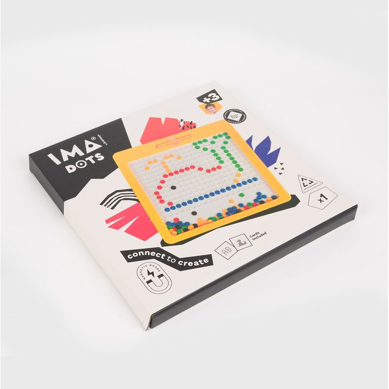 BRAINTOYS - Tablero magnético IMADOTS amarillo - Imanix by Braintoys