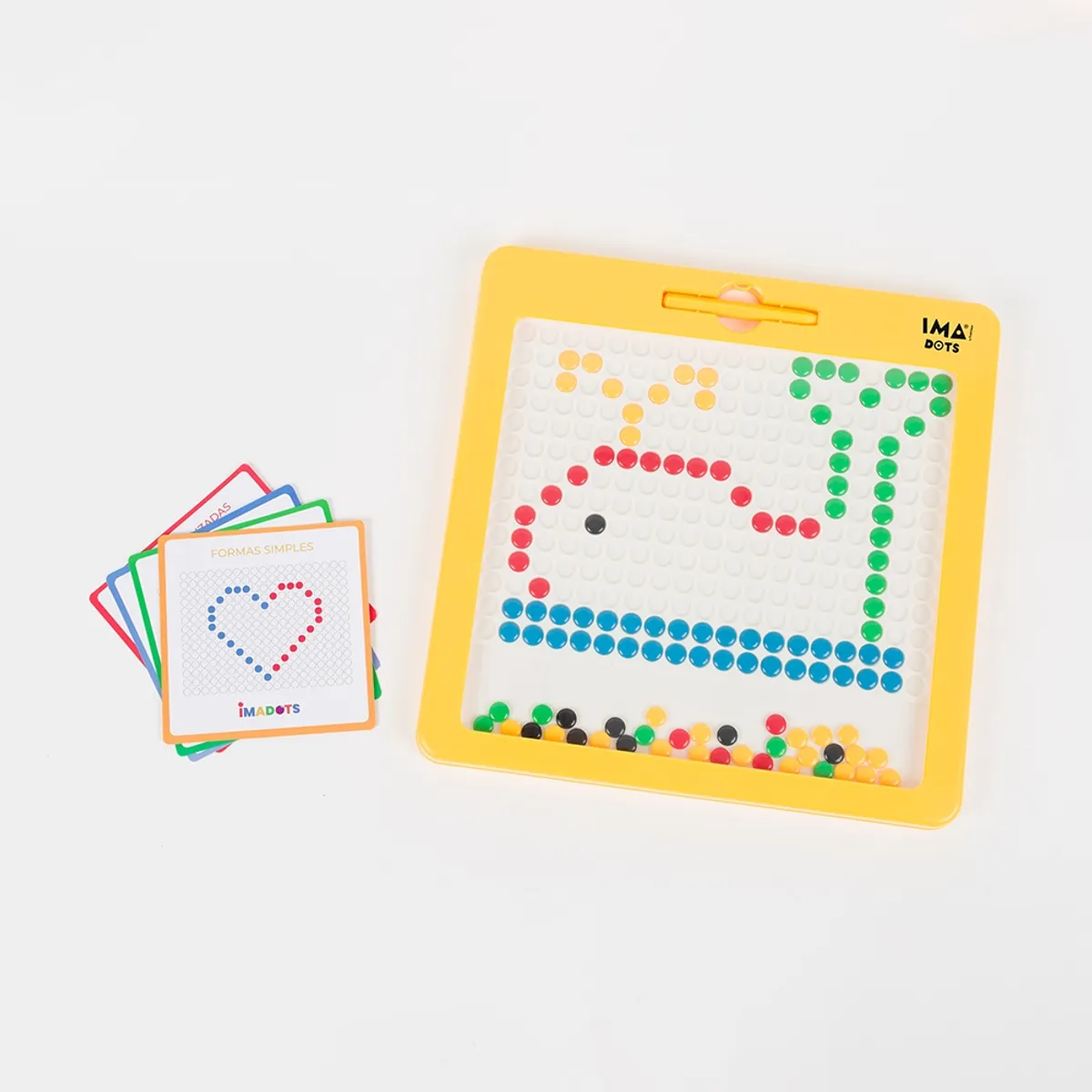 BRAINTOYS - Tablero magnético IMADOTS amarillo - Imanix by Braintoys