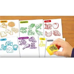 SEIGARD - Timbres Comida Saludable Plástico EI1576 Color Variado