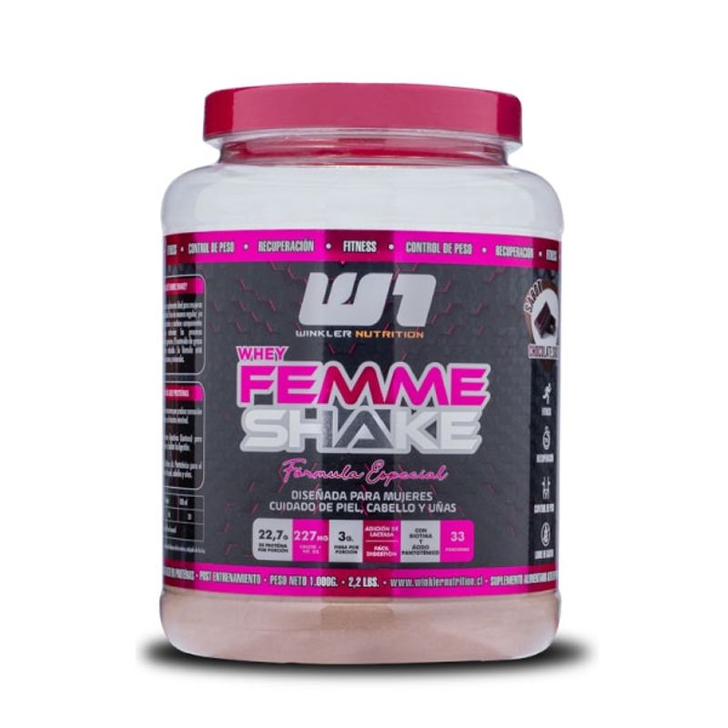 WINKLER NUTRITION - Proteina Mujer Whey Femme Shake Vainilla 1 kg.