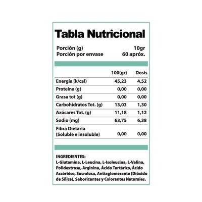 Imagen 2 del producto Amino BCAA Sabor Melon tuna 600 grs. 60 servicios