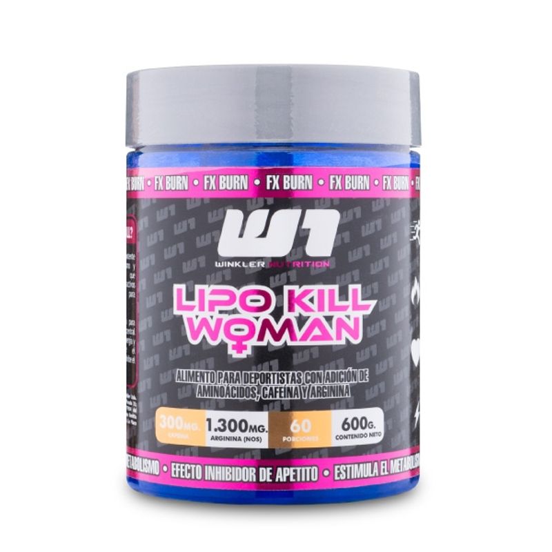 WINKLER NUTRITION - Termogénico Polvo Lipo Kill Mujer Cherry 600 grs.