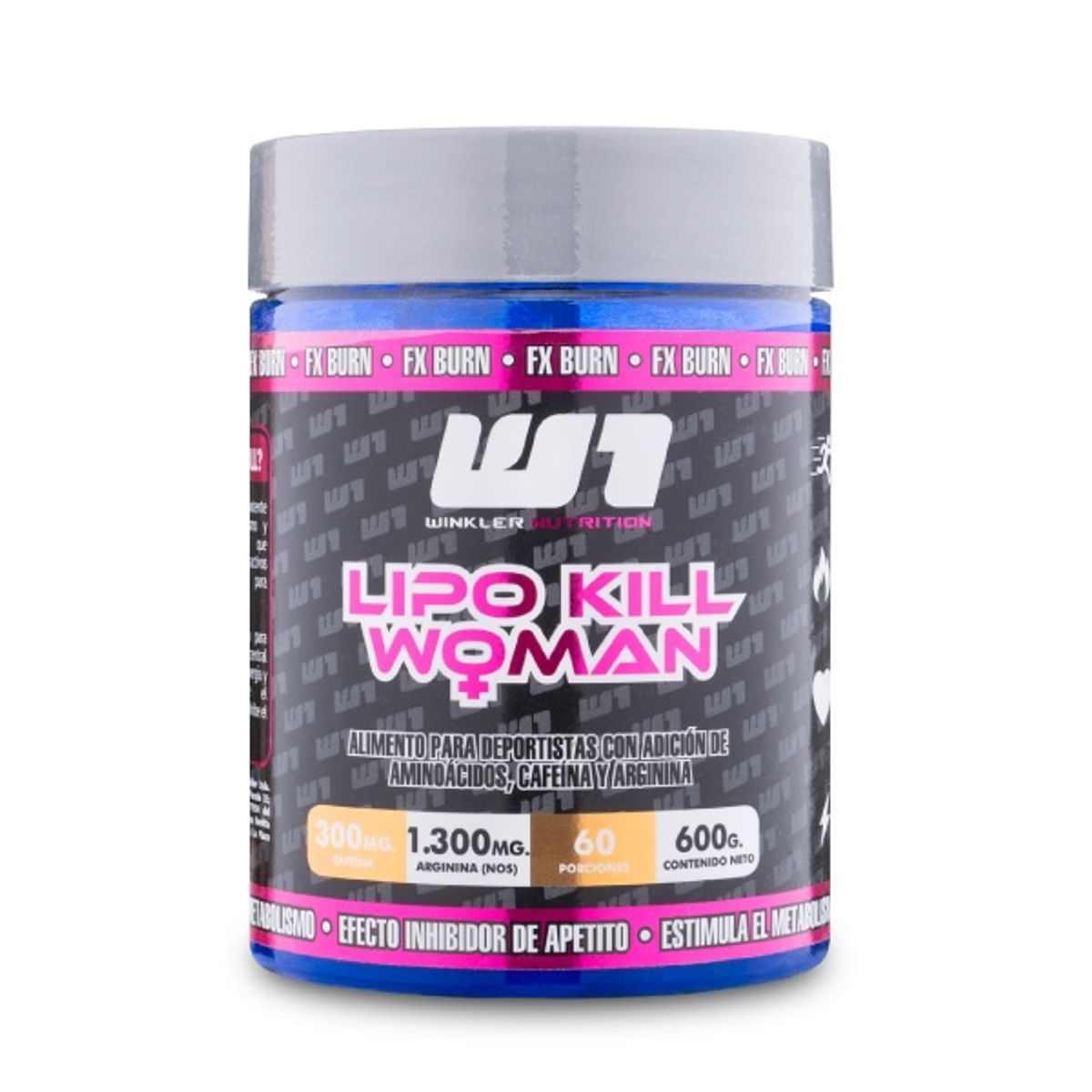 WINKLER NUTRITION - Termogénico Polvo Lipo Kill Mujer Piña 600 grs.