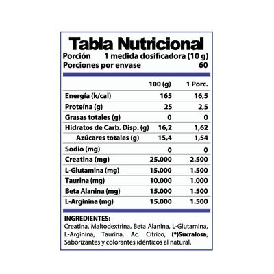 Imagen 2 del producto Pre-entreno Creatina Gluta Taurina Berries 600 gr.