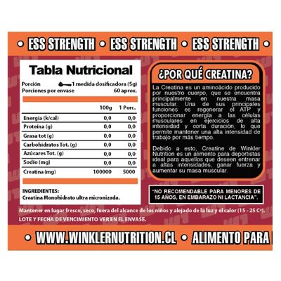 Imagen 2 del producto Creatina Monohidrato 300 grs. 60 servicios