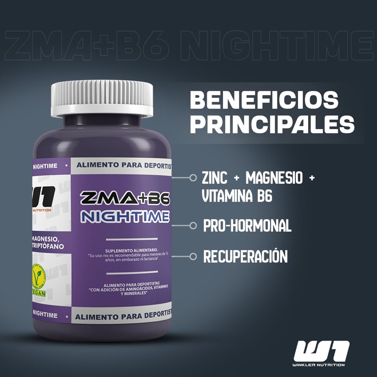 WINKLER NUTRITION - Zma +vitamina B6 Nueva Fórmula 60 Porc. Winkler Nutrition