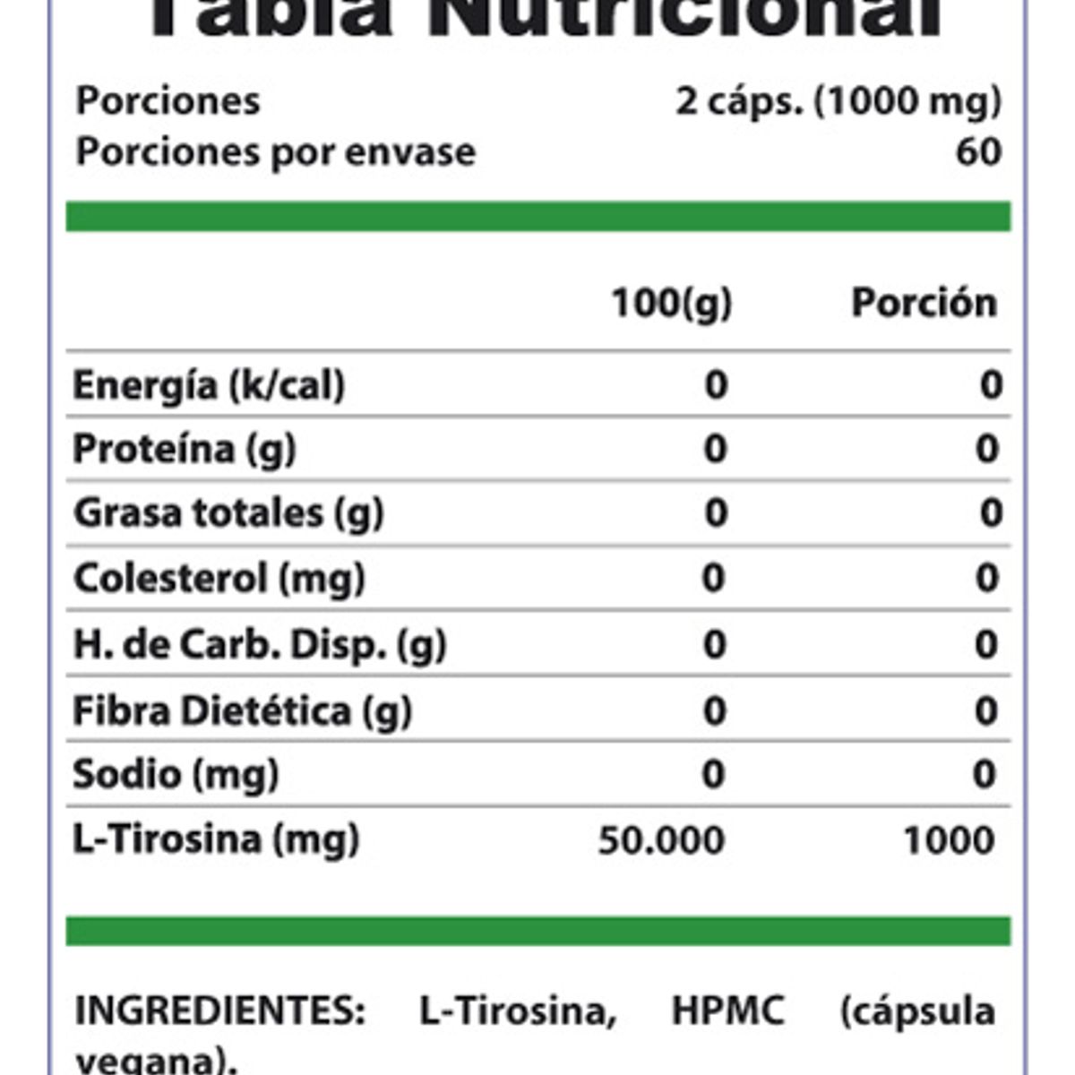 WINKLER NUTRITION - L-Tirosina 1000mg 120 cápsulas