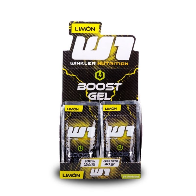 WINKLER NUTRITION - Caja 24 Geles energéticos Boost + BCAAs sabor Limón…
