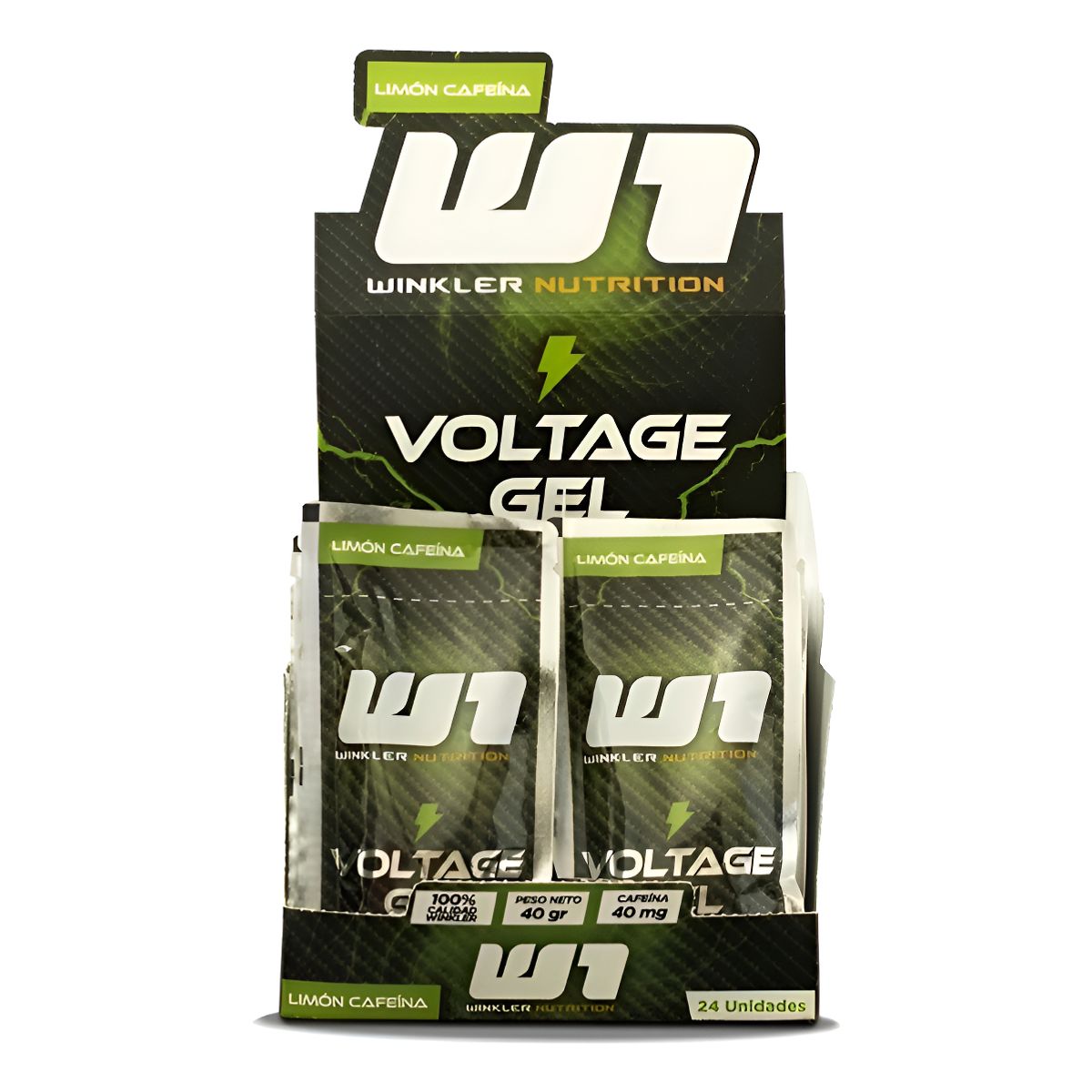 WINKLER NUTRITION - Geles Voltage Cafeína Caja 24 Unidades Winkler Nutrition