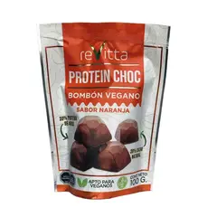 REVITTA WELLNESS - Chocolate bombón vegano sabor naranja 100 grs.
