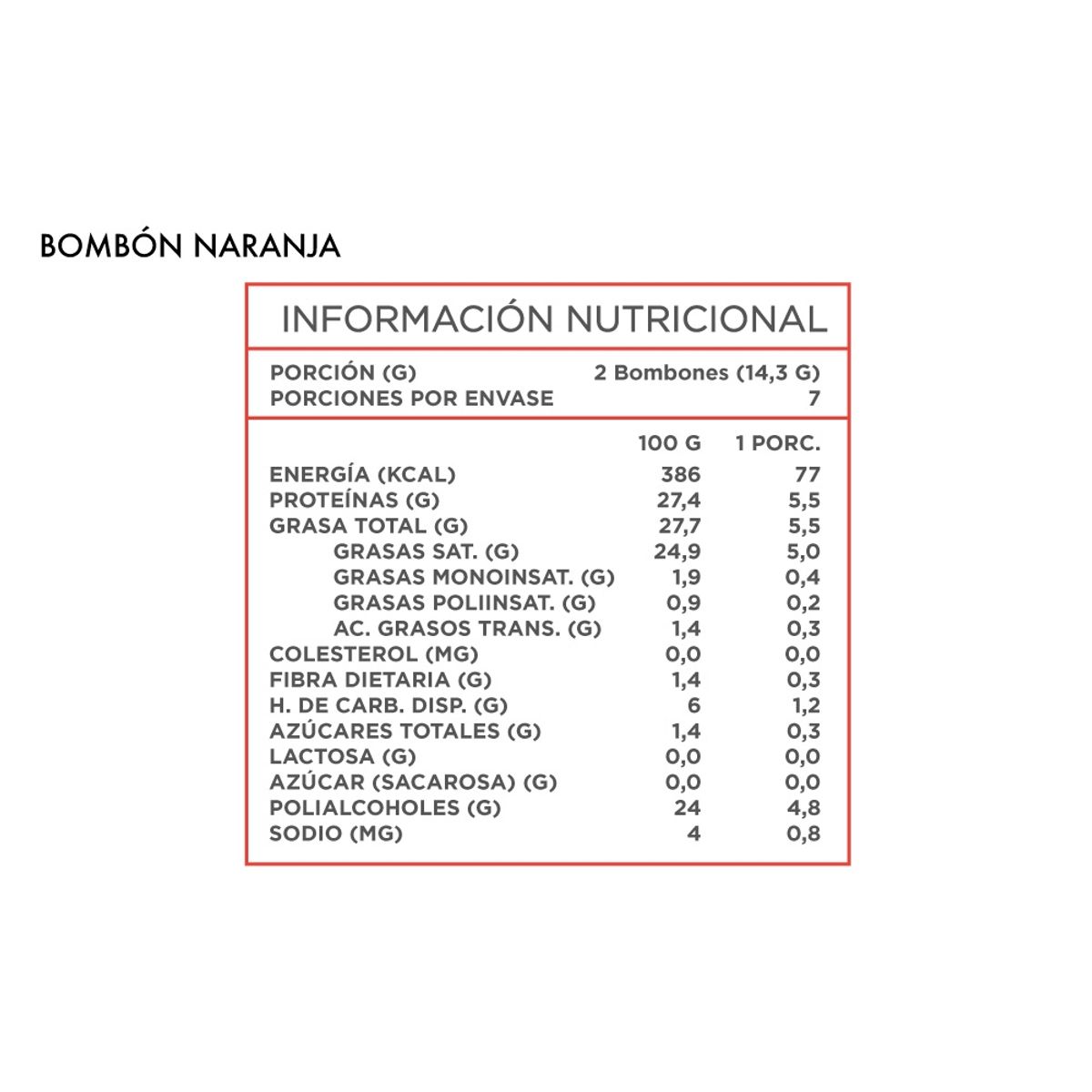 REVITTA WELLNESS - Chocolate bombón vegano sabor naranja 100 grs.