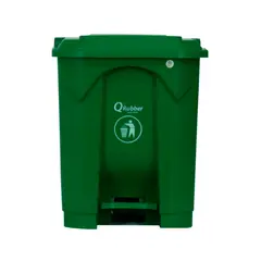 QRUBBER - Basurero Contenedor Basura 30lts. con pedal verde