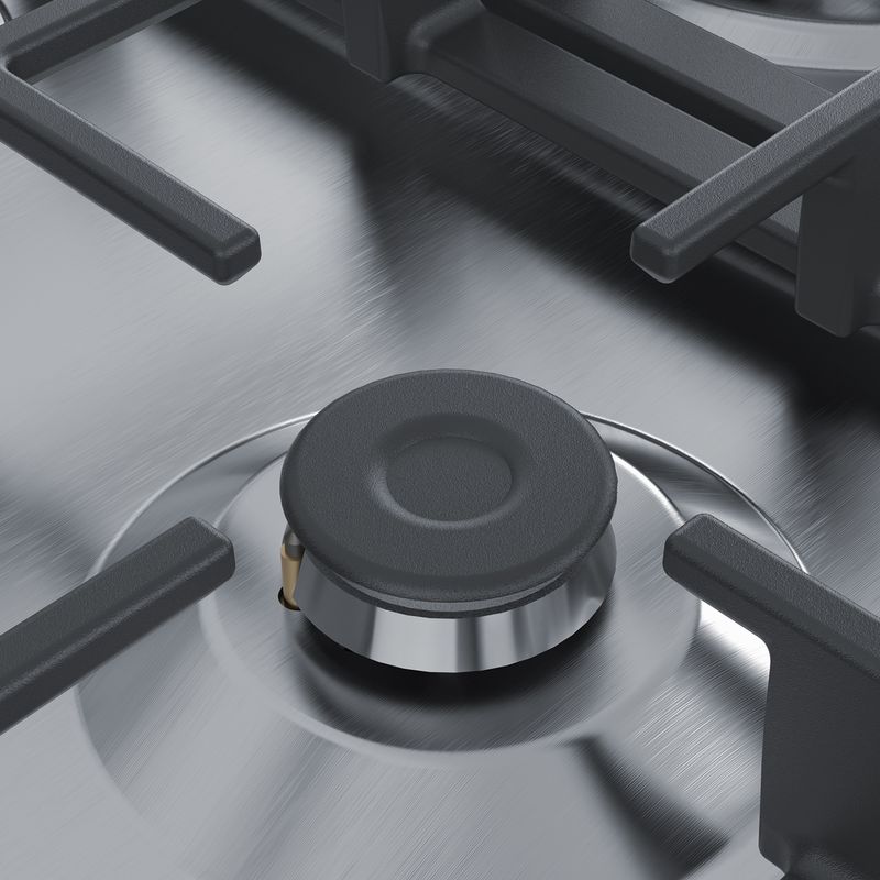 BOSCH - Encimera a Gas Bosch PGQ7G5B90 Acero Inoxidable 5 quemadores