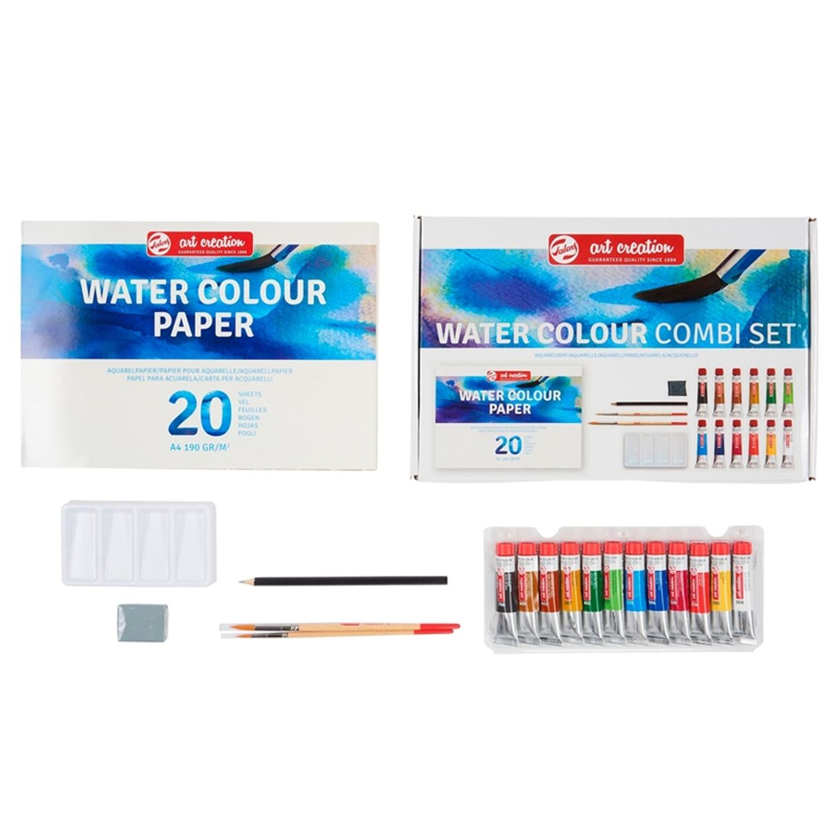 ART CREATION - Set De Acuarelas En Tubo Art Creation de 12 ml + 2 Pinceles