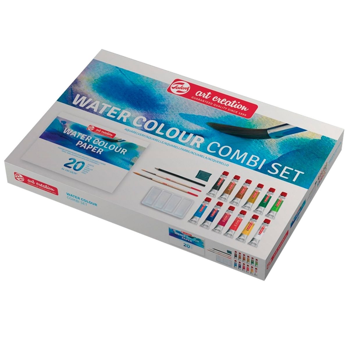 ART CREATION - Set De Acuarelas En Tubo Art Creation de 12 ml + 2 Pinceles