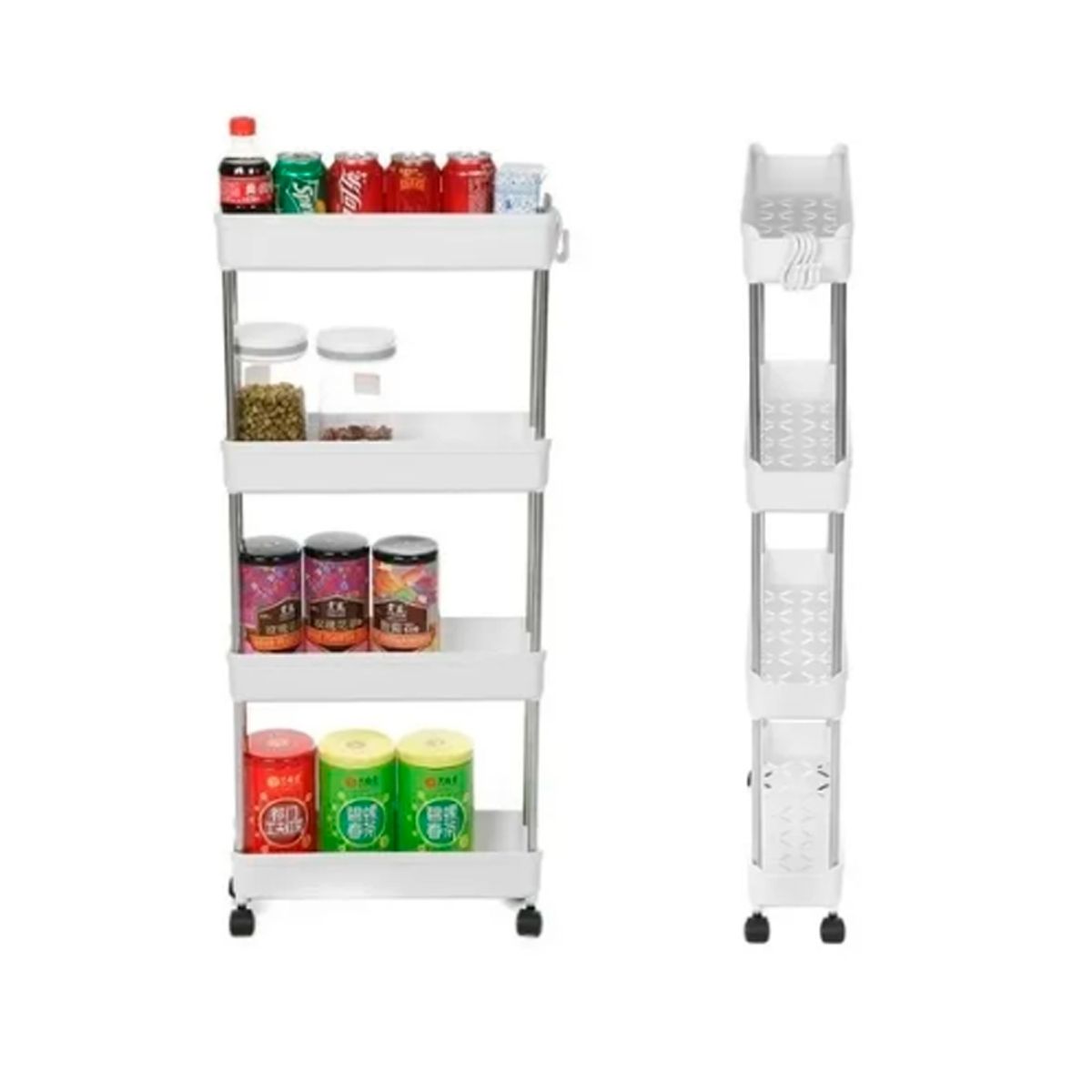 GENERICO - Estante Organizador Baño Y Cocina Con Ruedas 4 Niveles