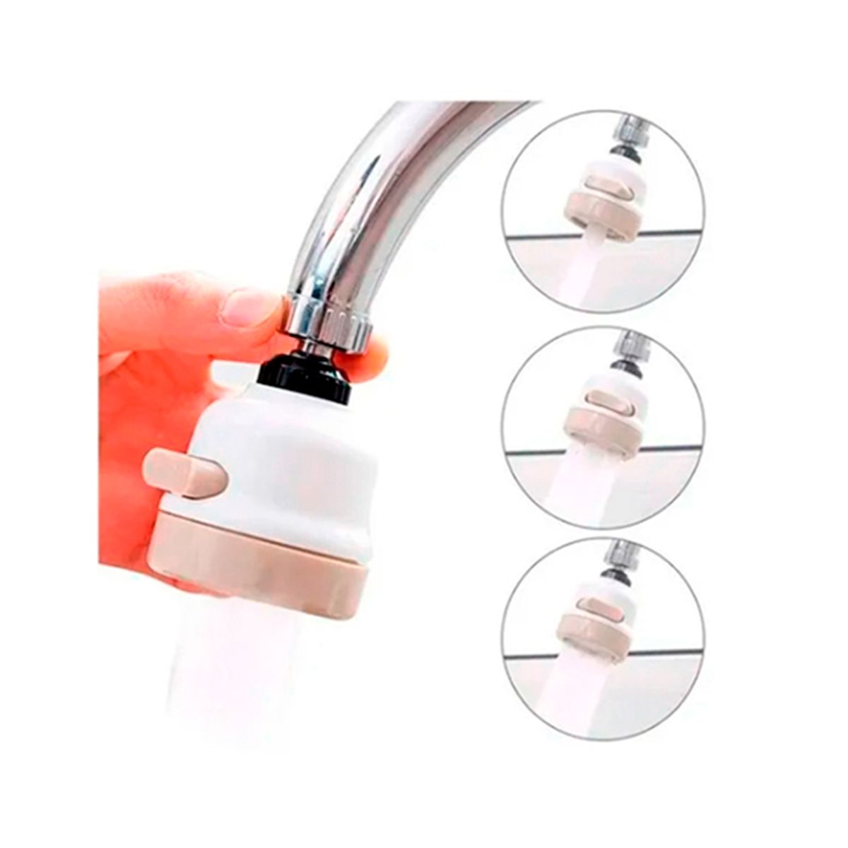 GENERICO - Boquilla Para Grifo Lavaplatos Cocina Regulable 3 Intensidad