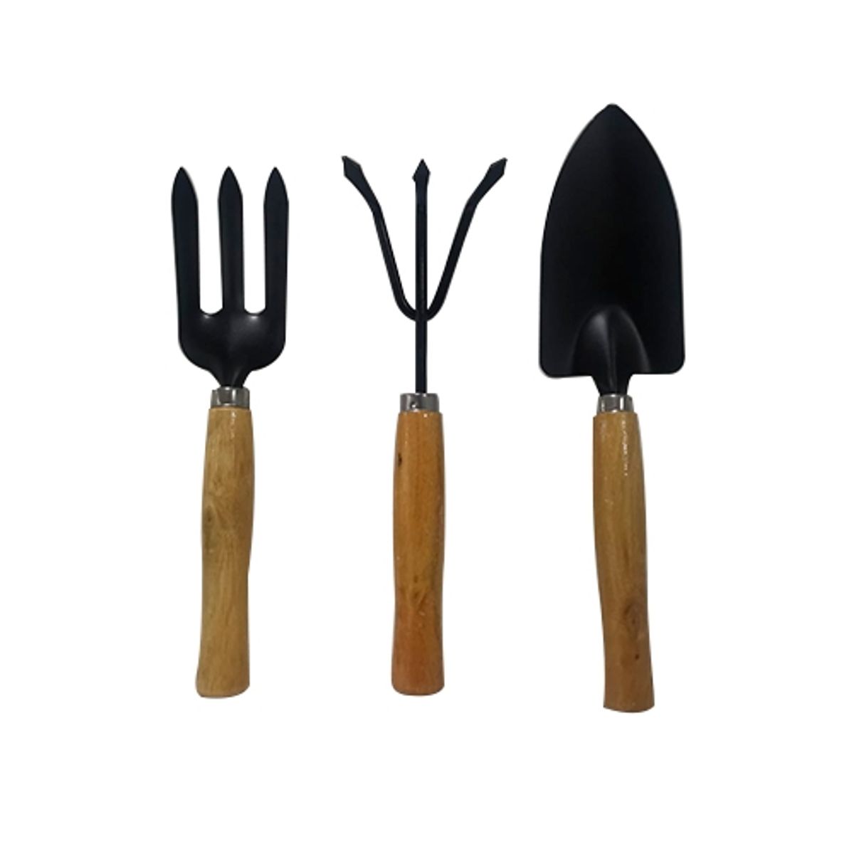 GENERICO - Set Herramientas Jardineria Pala Rastrillo Tridente x