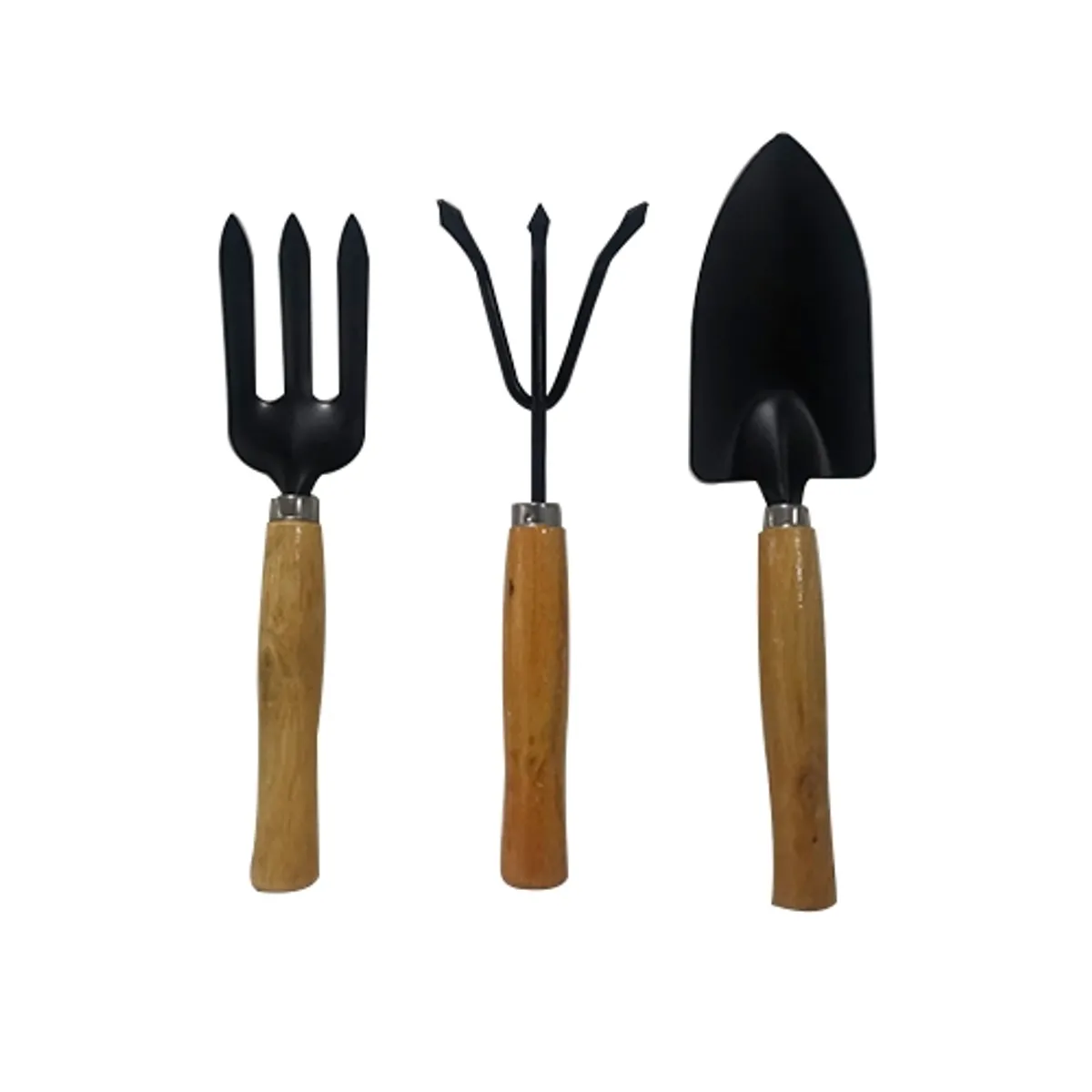 GENERICO - Set Herramientas Jardineria Pala Rastrillo Tridente x