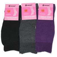 6 Calcetines Para Mujer Diabético Algodón - Sin Costuras