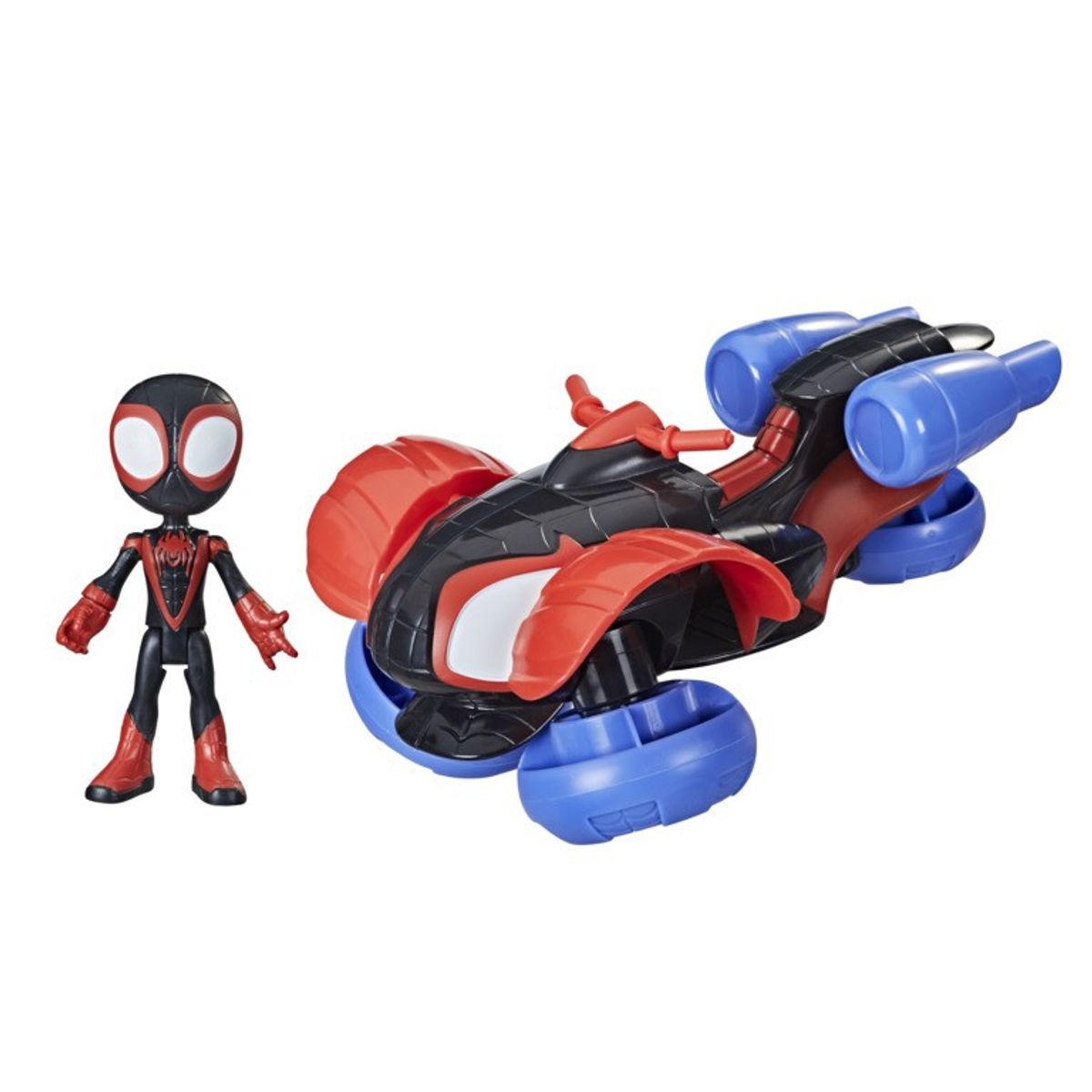 MARVEL - FIGURA SPIDEY AND FRIENDS AUTOARAÑA CAMBIA MILES MORALES